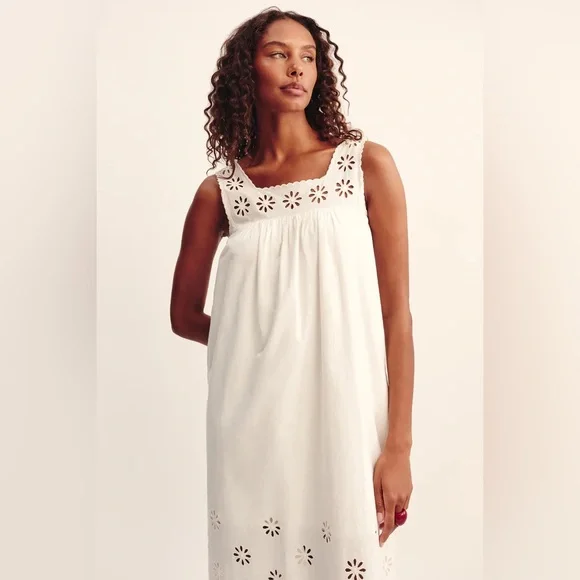 Posse Riviera Cecilia Cotton embroidered Maxi Dress - Picture 4 of 16